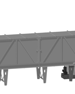 Receiving station straw dispenser chain conveyor 2 bales